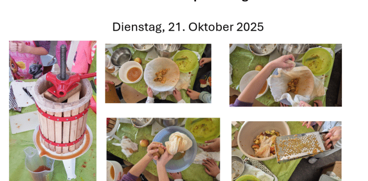 Apfelsaftherstellung im 1/2b